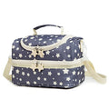 Kids Dual Compartment Lunch Bags Tote for Boys Girls Toddler Lunch Boxes Pre-School Toddler Kindergarten Picnic Camp Food Cooler Thermal with Strap (Yellow Star) - color: Yellow Star