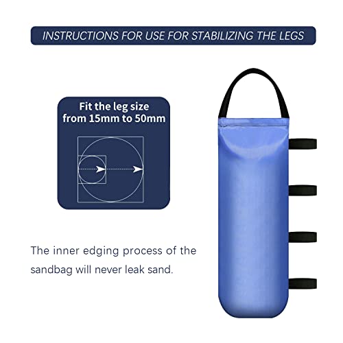 IALNAI 112 LBS Heavy Sand Bags for Canopy Outdoor Advertising Tent Sunshade Fixed Windproof Pop up Canopy Tent (Without Sand) 4-Pack - color: BLUE