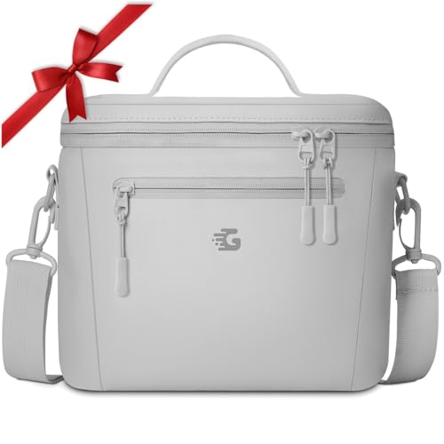 GLORIEROO Insulated Lunch Box Bag Women Girls - Waterproof Leakproof Lightweight Reusable Cooler for School Work Picnic - Back to School - color: Gray, size: Small 8L