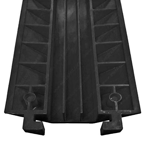 EZ Runner PVC Drop Over Cable Ramp - 3 Channel - Black - color: Black, size: 3-Channel (1 Piece)