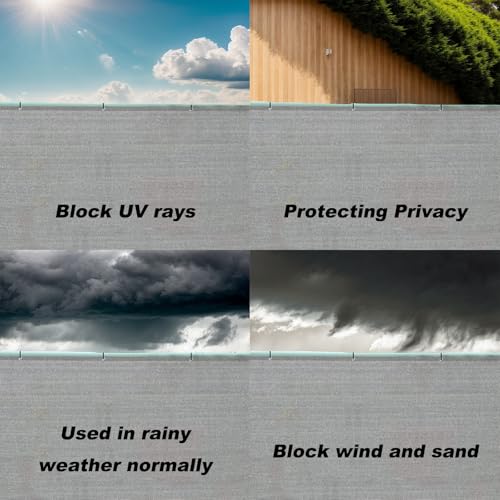 Balcony Privacy Screen & Deck Privacy Fence, 3x16.4FT Heavy Duty UV Resistant Outdoor Wind Block Fence Covering for Patio, Stylish Seclusion Easy Installation, Black - color: Black