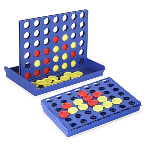 Pedolini 4 in a Row Connect Game Travel Board Game (Medium) 9.4 inch x 6.8 inch - size: Medium