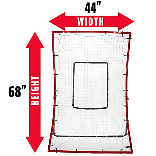 Franklin Sports Baseball Rebounders + Pitchback Nest - Pitch Return Trainer + Rebound Net with Attachable Pitching Target- All Angle Fielding Rebound Net for Grounders + Pop Flies - style: 68 x 44 inch