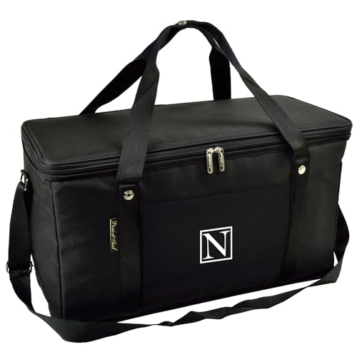 Picnic at Ascot Personalized Monogrammed 64 Can Capacity Semi Rigid Collapsible Leakproof Cooler- Designed & Quality Approved in The US - style: Letter - N