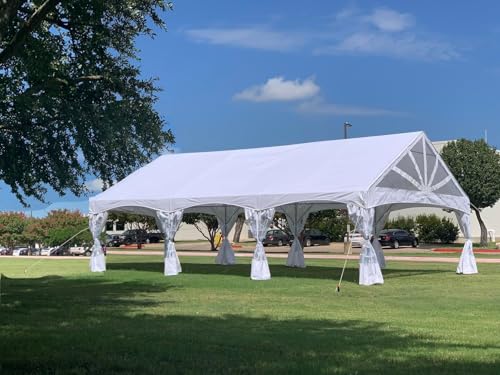 DELTA 30'x20' PE Marquee Tents for Parties, Party Tent, Carpas para Fiestas, Outdoor Wedding Tent, Heavy Duty Waterproof Canopy, Outdoor Event + Storage Bags - style: 30'x20' Pe Marquee Tent