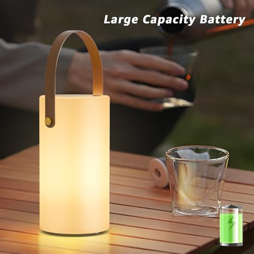 Portable Solar Table Lamp 2 in 1 Charging Outdoor Lantern with Remote RGB Cordless Lights, Water-Resistant IP44 for Patio Terrace Camping Garden Balcony - color: Gold