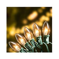 C9 26ft Indoor/Outdoor Clear Incandescent Christmas String Lights with 25 Bulbs and E17 Base | 120V, 7W - style: Clear Incandescent