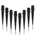 8 Pack 5.3 Inch Solar Light Stakes Replacement, Plastic Ground Spikes for Solar Wheat Ear Flower Light Outdoor Landscape Path Christmas Yard Garden Deco (Inside Diameter 0.63 Inch) - size: 8 Pcs