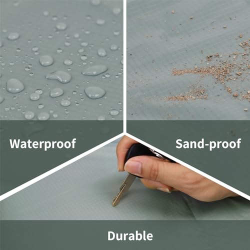 Frelaxy Pocket Picnic Blanket, Waterproof Sandproof Beach Mat, Compact Camping Tarp for Festivals, Hiking, Travel, Outdoor Recreation (Grey, 28'' x 47'') - color: Grey, size: 28'' X 47''
