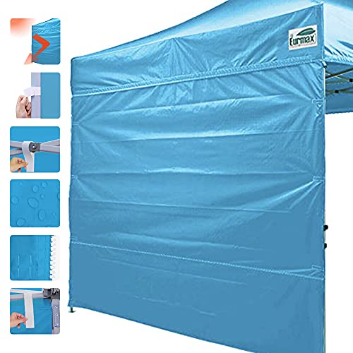 Eurmax USA 10x10 Pop Up Canopy SunWall-UV Protection for Tents,Blocks Sunlight&Wind,Water Resistant Side Wall Only,Easy Hook & Loop Installation,Fit for 10FT Straight Leg Shelters&Gazebo,Sky Blue - color: sky blue, size: 10x10