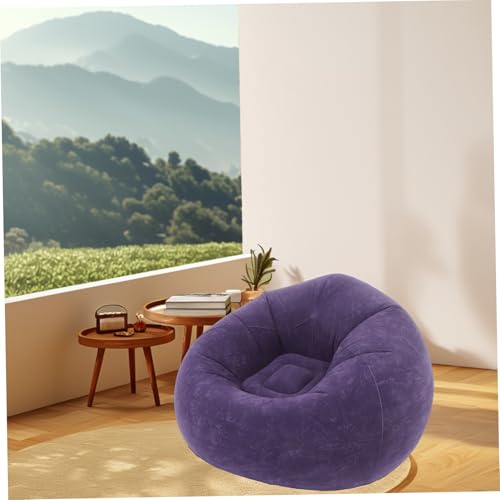 SOLUSTRE Inflatable Bean Bag Chair Portable Lazy Sofa Quick Setup for Living Room Bedroom Camping Includes Inflatable Pump and Compact Design for