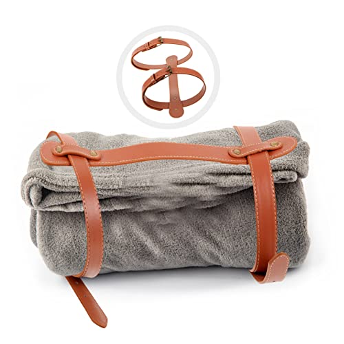 balacoo Blanket Strap for Camping Pu Carrying Strap for Picnic and Beach Mats Comfortable Handle Easy to Use and Practical Binding