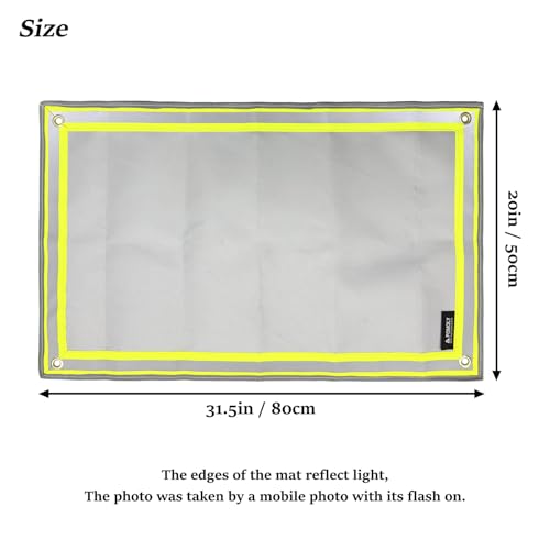 POMOLY Fire Pit Mat,Fireproof Mat Visible at Night-Great for Deck Fire Pit Base,Patio Fire Pits Pad for Outdoor Wood Burning, Wood Floor, Grass, Campsite, Lawn(31.5'' X20'') - size: Small