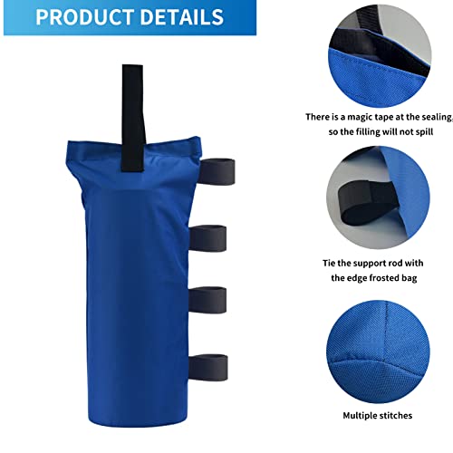 Joramoy Heavy Duty Canopy Weight Bags(120LBS) for Pop up Tent, Leg Canopy Weights Sand Bags for Instant Outdoor Sun Shelter Patio Umbrella,Set of 4, Blue(Without Sand) - color: Blue, size: 120lbs