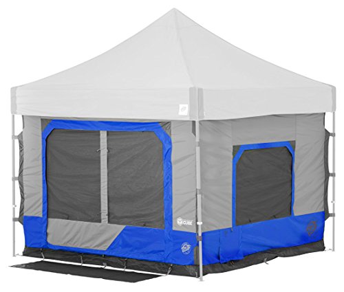 E-Z UP Camping Cube 6.4, Converts 10' Straight Leg Canopy into Camping Tent, Royal Blue (Canopy/Shelter NOT Included) - color: Royal Blue
