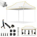 Hoteel 10x15 Pop Up Canopy Tent Heavy Duty Without Sidewalls, Waterproof Party Tent, Easy Set-up Commercial Instant Tents with Roller Bag & Sandbags, Hexagonal Leg (1-Year Warranty) - color: White, size: 10×15 （no Walls）