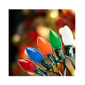 C9 26ft Indoor/Outdoor Opaque Multi-Color LED Christmas String Lights with 25 Bulbs and E17 Base | 120V, 0.6W - style: Opaque Multicolor LED