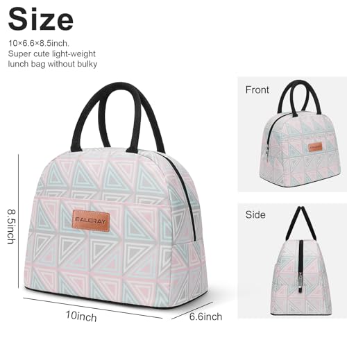 BALORAY Lunch Bag for Women Men Insulated Lunch Box for Adult Reusable Lunch Tote Bag for Work, Picnic or Travel (Triangle, M) - color: Triangle, size: M