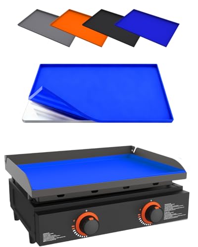 KITCHEN PERFECTION 22" Premium Silicone Griddle Cover Mat For Blackstone Griddle 22 Inch - Hermetic Protection From Rust & Debris All Year, Fits All Blackstone 22 Inch Models - Food Grade Silicone - color: Classic Blue 22 inch