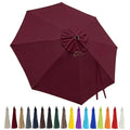 10ft Patio Umbrella Replacement Canopy 8 Ribs, Waterproof & Fade Resistant Market Umbrella Cover, Thickened Polyester Fabric for Backyard, Garden and Pool (Canopy Only) (Burgundy) - color: Burgundy