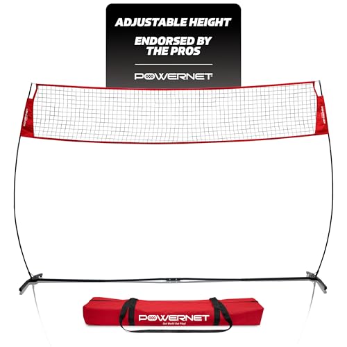 PowerNet Portable Volleyball Net for Backyard Training, Indoor Outdoor Volleyball Practice Equipment, Great for Hitting Serving Drills Small Scrimmage or 1 On 1 Game - size: 12.5-Foot