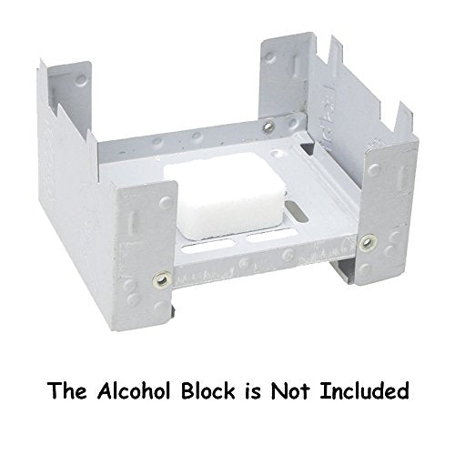 Folding Mini Pocket Stove & Emergency Portable Ultralight Camp Stoves for Backpacking, Camping, Emergency Prep Fit for Pans,Pots,Cups(not include Alcohol)