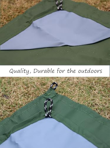 Orga'Neat Pocket Picnic Blanket, Beach Mat Waterproof Sandproof, Compact Lightweight Small Tarp for Camping, Hiking, Backpacking, Festival, Travel, Foldable in Bags (Army Green/Grey, 55"x79") - color: Army Green/Grey, size: 55"x79"