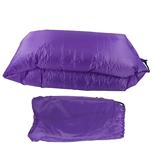 Foldable Air Sofa Inflatable Lounger, Portable Air Couch for Outdoor Travel Camping, No Pump Needed, Polyester with Carry Bag for Beach Pool Backyard