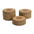 ECR4Kids SoftZone Tree Stump Stool Seating Set, Classroom Furniture, Chocolate, 3-Piece