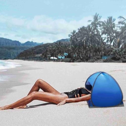 Sun Shelter with Carry Bag – Polyester Sun Protection Canopy for Beach, Picnic & Outdoor Travel, Compact Shade Tent for Pets, Lounging & Phone Use(L) - size: L