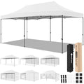 Yesker 10x20 Pop Up Canopy Tent with Sidewalls Instant Outdoor Canopy, Waterproof & UV Protection, Easy Setup Adjustable Height Heavy Duty Shelter Gazebo Tent for Patio Backyard Party Events, White - size: 10x20FT White w Sidewalls