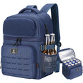Large 36 Cans Insulated Waterproof Cooler Backpack for Men Women, Double Deck Leak Proof Cooler Bag for Camping, Hiking, Fishing - color: Blue