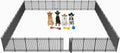 Dog Fence Outdoor Indoor, 47" Inch Height 40 Panels Dog Playpen for Large/Medium/Small Dogs Metal Dog Pen for Yard Camping and RV | Black-Silver - size: 47"Height, style: 40 Panels