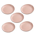 5 Pack Wheat Straw 6 Inch Plates, Small Dinner Plates, Round Dishes with Raised Edge, Reusable Salad Plates set, Unbreakable Appetizer Dessert Serving Plates for Party (Pink) - color: Pink