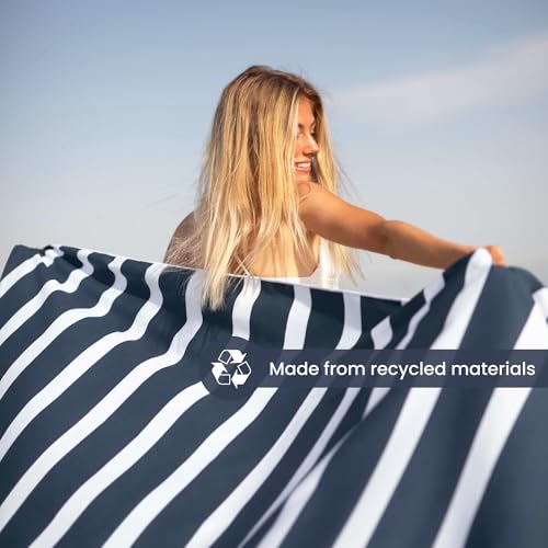 SummerSand Microfiber Beach Towel XXL Oversized (71 x 63 in) - Quick Dry, Sand Free - Compact and Lightweight for Travel - Recycled Materials - Extra Large Beach Blanket – Deep Blue - color: Deep Blue, size: 71x63"
