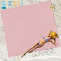 Famstar Beach Blanket Sandproof Waterproof 78''81'' 1-5 Adults Oversized, Compact Lightweight Durable 210T Polyester Beach Mat for Travel Camping Hiking Picnic - color: Pink, size: 78''×110''