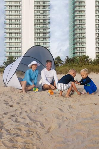 Instant Beach Tent - UPF 50+ Sun Protection - Soltent in Silver
