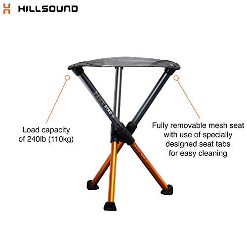 Hillsound BTR Stool for Ultralight Backpacking & Hiking, Lightweight Camping Chairs, Compact Portable Outdoor Seat, Hunting Adventures, Durable Tripod Design, Made in Korea - color: Alpenglow, size: 14"