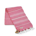 100% Organic Turkish Cotton Beach and Bath Towel, Peshtemal Towel Blanket, Quick Dry Sand Free, Oversized Light Compact, Diamond Weave, Prewashed, 71 x 39 Inches (Pink) - color: Pink