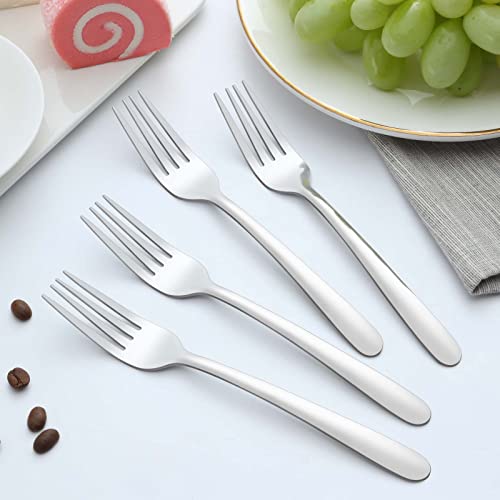 36 Piece Salad Forks, 7 Inch Small Forks in Stainless Steel mirror polished and Dishwasher Safe, Used For Tasting Cakes and Fruits - color: antique silver