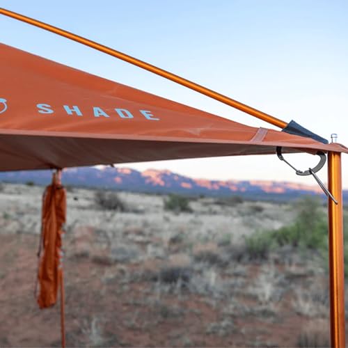 MoonShade Portable Vehicle Awning, Large 9' x 7' Shade Coverage, Lightweight Durable Car Canopy Suitable for Trucks SUVs Vans Campers and More (Sunset) - color: Sunset
