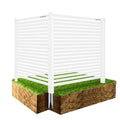 Air Conditioner Fence - 36" W x 45" H Trash Can Fence Panels, Easy Assembly Privacy Screen for Outside, Decorative for AC Units & Pool Equipment, White Vinyl, 2 Panels - size: 36"W X 45"H-2 Panels Horizontal
