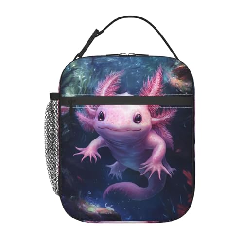 Axolotl Lunch Box for Women Kids Girls Men Insulated Lunch Bag Lunchbox Adults Lunch Tote Bags Reusable Cooler for Work Office School Picnic Travel - color: Axolotl01