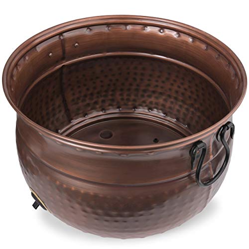 Decorative Garden Hose Pot Holder and Lid 16x16x12 | Hose Container Pot Outdoor or Indoor Use | Expandable Water Hose Storage | Holds Up to 100 ft Hose - Handmade