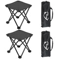 Wind Tour Portable Folding Camping Stool Outdoor Camping Lightweight Samll Chair for Fishing Hiking Gardening and Beach with Carry Bag (13.0”X13.0” Large Black -2) - color: 13.0”x13.0” Large Black -2