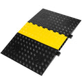 5 Channel Rubber Cable Protector Ramp, ADA Compiant Low Profile Drive Over Cable Protector, Wire Cord Cover Ramp for Wheelchiar, Walker, Gait Trainer, Rollator, Scooter, Low Vehicles