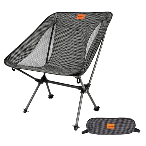 Camping Chair, Carbon Fiber Frame 1.6 lbs Ultralight Folding Chair, Compact Portable Camp Chair for Adults, Backpacking, Hiking, Outdoor, Travel