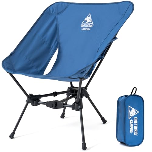 ONETIGRIS Tigerblade Camping Chair, Lightweight Folding Backpacking Hiking Chair, Compact Portable 330 lbs Capacity - color: Blue