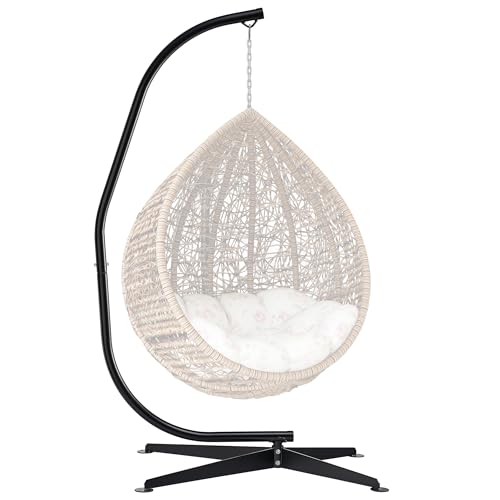 Sorbus Hammock Chair Stand Hanging Chair Stand- Steel Sensory Swing Stand- Weather & Rust Resistant C Stand- Adjustable Portable Stand 330lbs for Tree, Lounger, Air Porch, Indoor/Outdoor, Patio - size: 32 x 52 C Stand