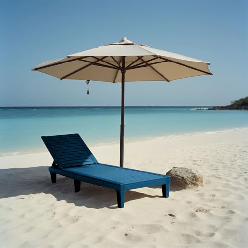 Nestl Sun Tanning Chair - Blue Chaise Lounge Chair Outdoor, Lightweight Pool Lounge Chairs, Adjustable 5-Position Reclining Lawn Chair, Waterproof Beach Outdoor Lounge Chairs - color: 2 - Blue, size: Single